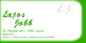 lajos jobb business card